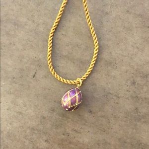 Purple “Faberge” Egg style necklace